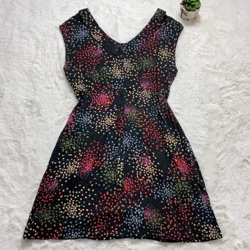 COPY - Anthropologie Tulle V Neck Retro Style Fireworks Mini Dress Black Size M… - Picture 3 of 13